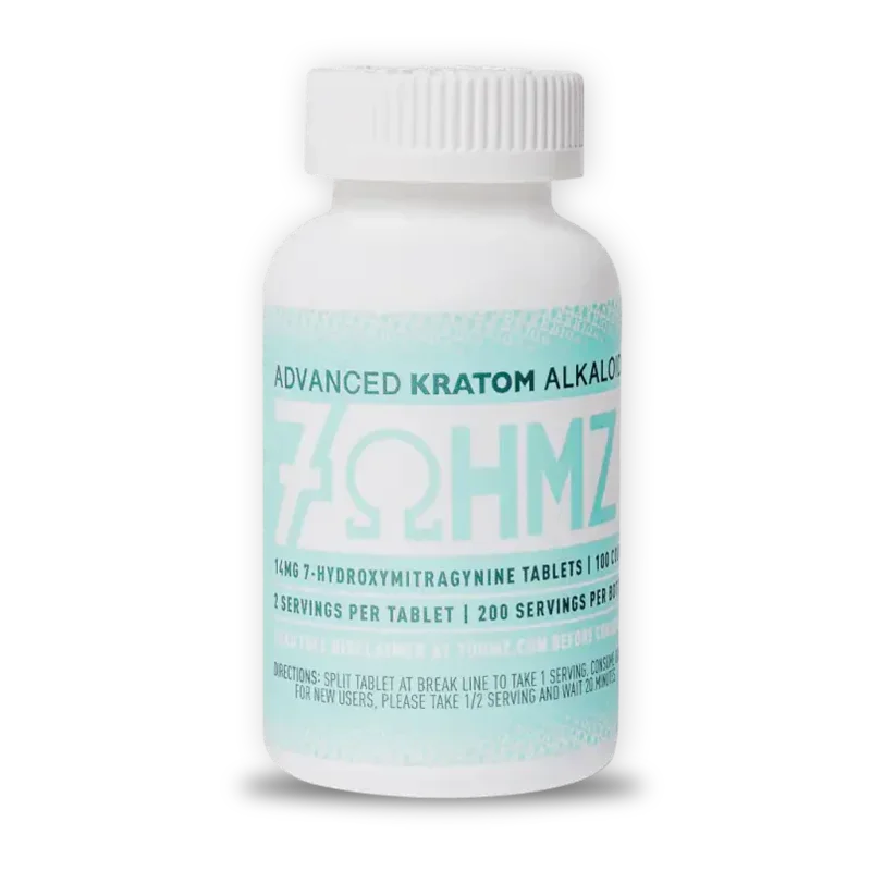 7OHMZ Kratom Tablets - 14mg, 100 Count
