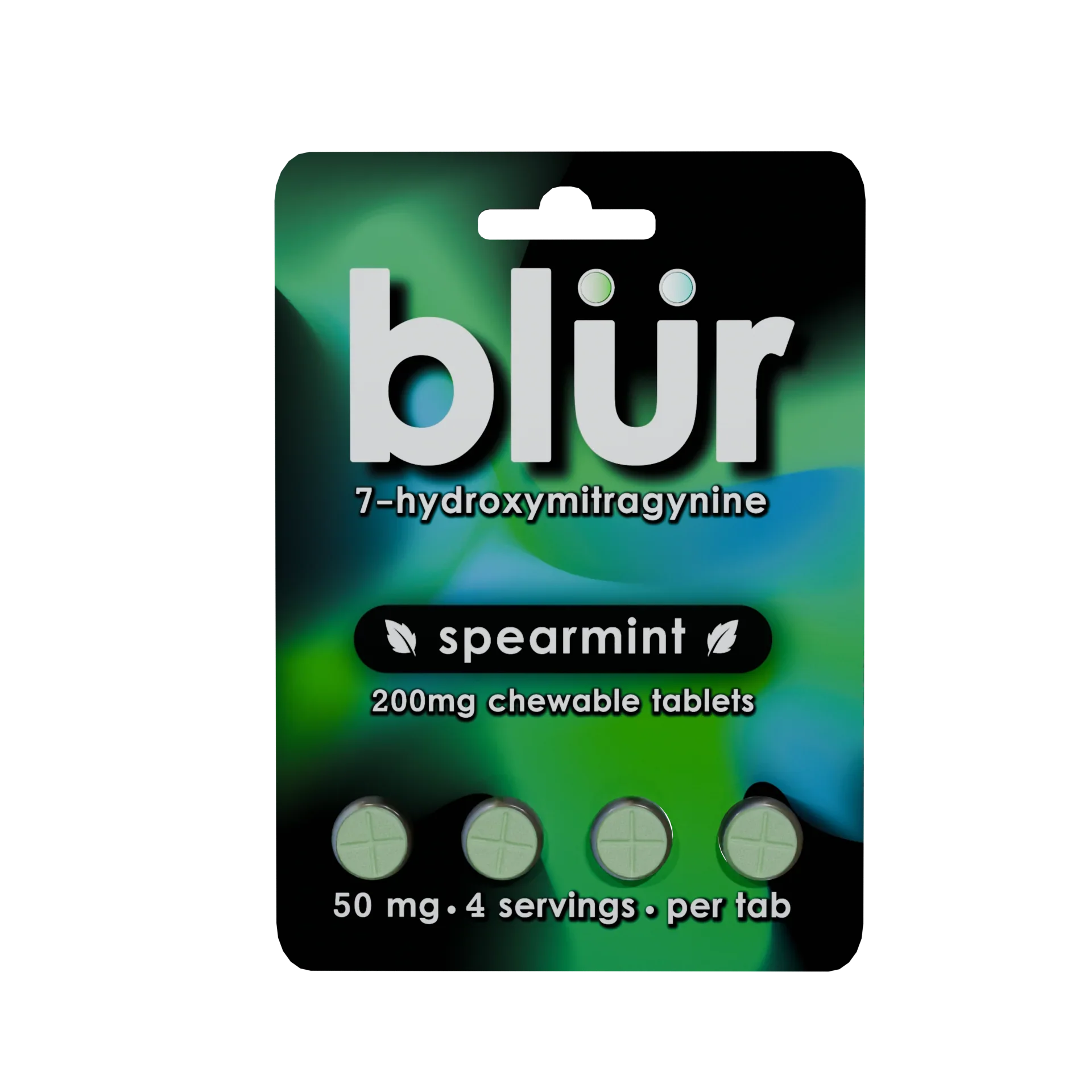 Blur 7OH Spearmint Chewable Tablets 50mg