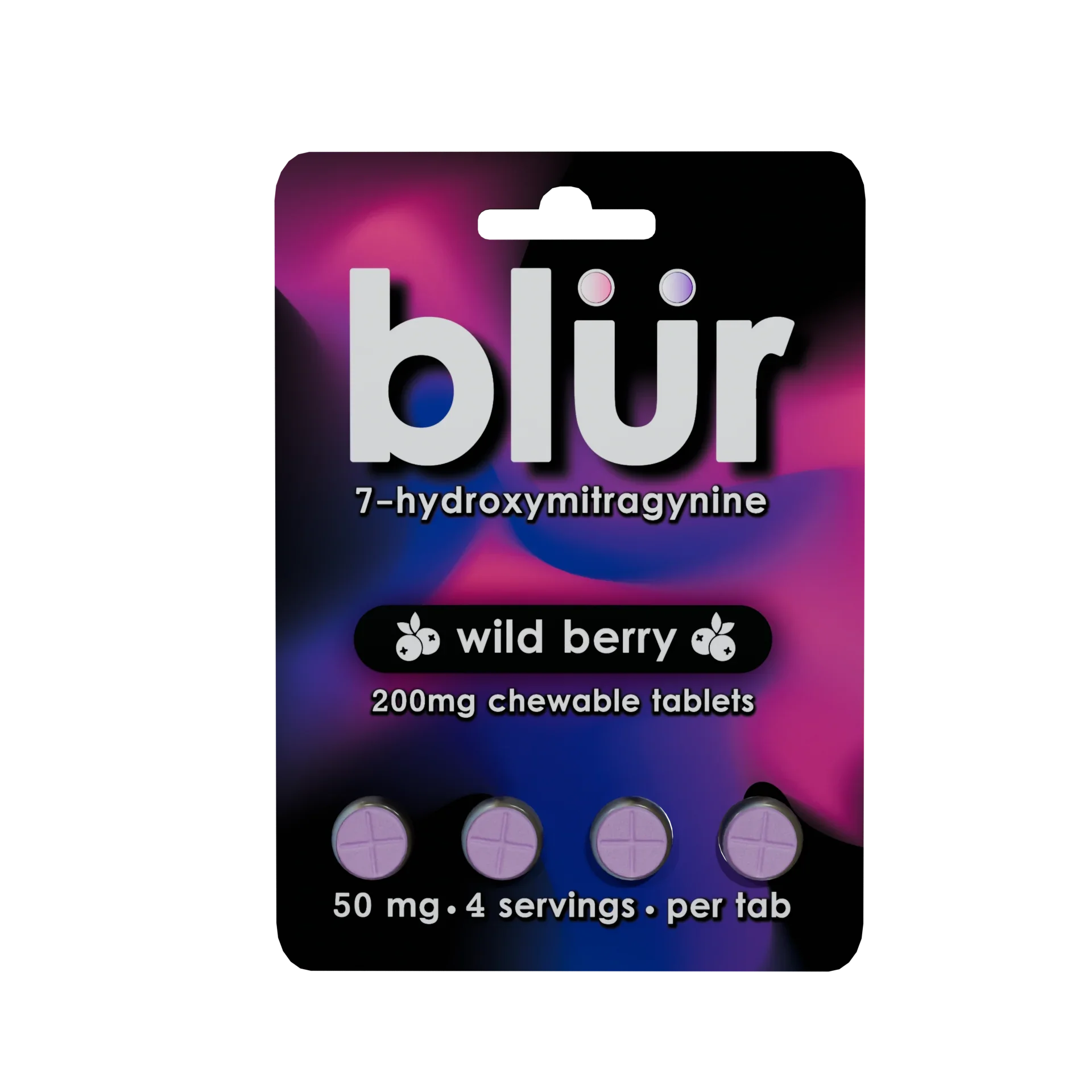 Blur 7OH Wild Berry Chewable Tablets