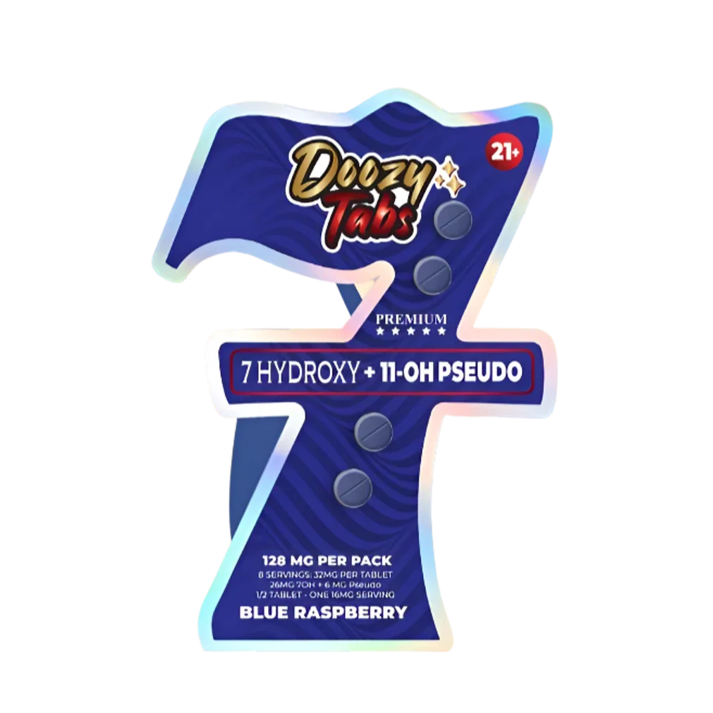 Doozy Tabs Blue Raspberry Chewable Kratom Tablets