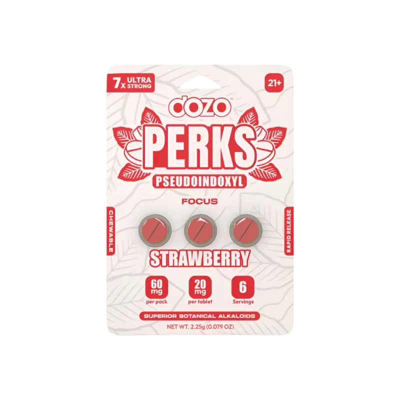 Dozo Perks Strawberry Chewable Tablets 20mg