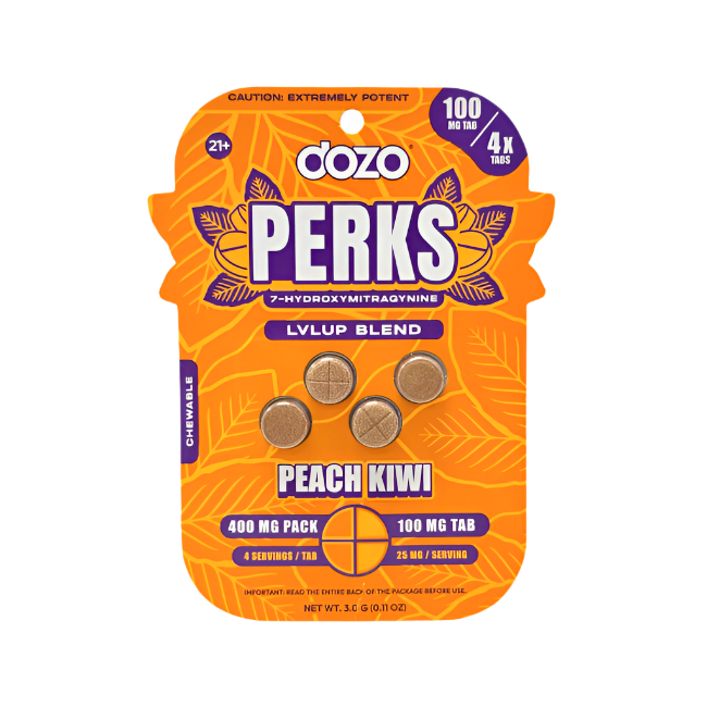Dozo Perks 7OH Chewable Tabs - Peach Kiwi