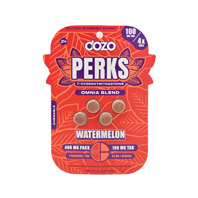 Dozo Perks Watermelon Chewable Tabs 100mg