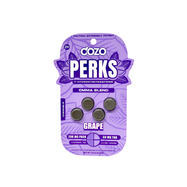 Dozo Perks Grape Chewable Tabs 50mg