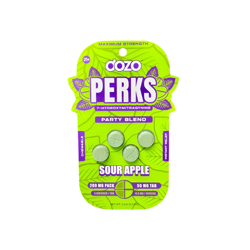 Dozo Perks Sour Apple Chewable Tabs