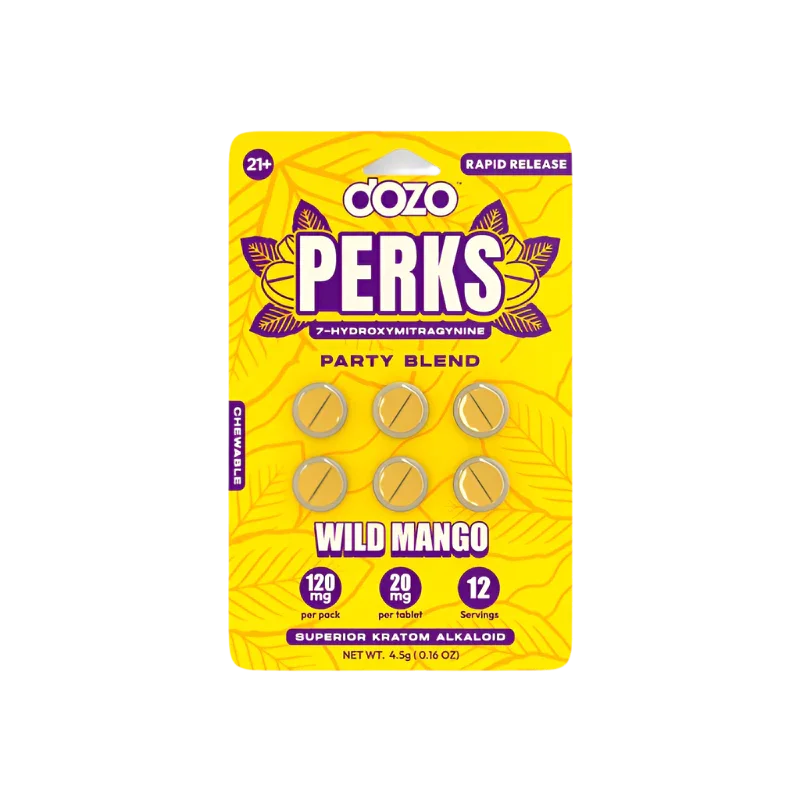 Dozo Perks Wild Mango Chewable Tabs