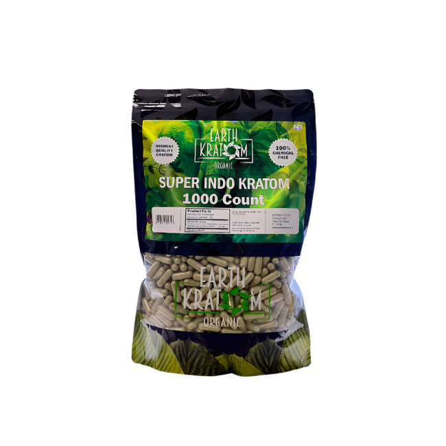 Earth Kratom Capsules 1000ct – Indo Super Green