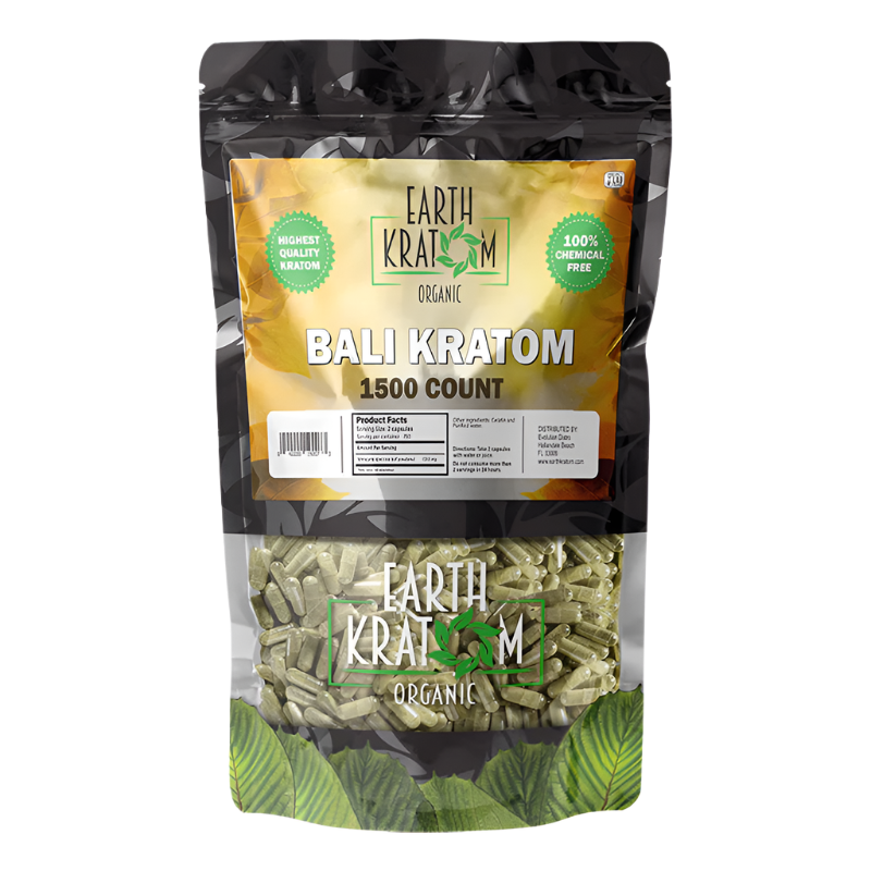 Earth Kratom Capsules 1000ct - Green Vein