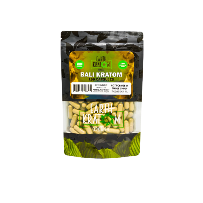 Earth Kratom Capsules 150ct - Bali