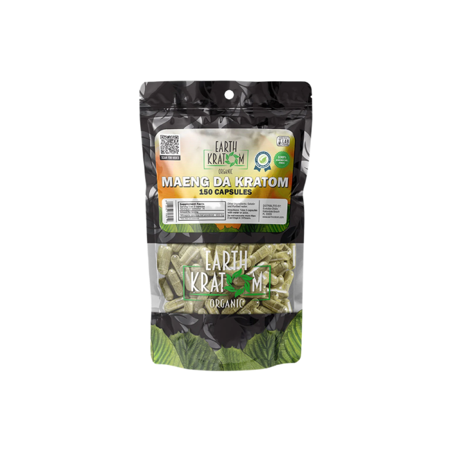 Earth Kratom Capsules - 150ct Maeng Da