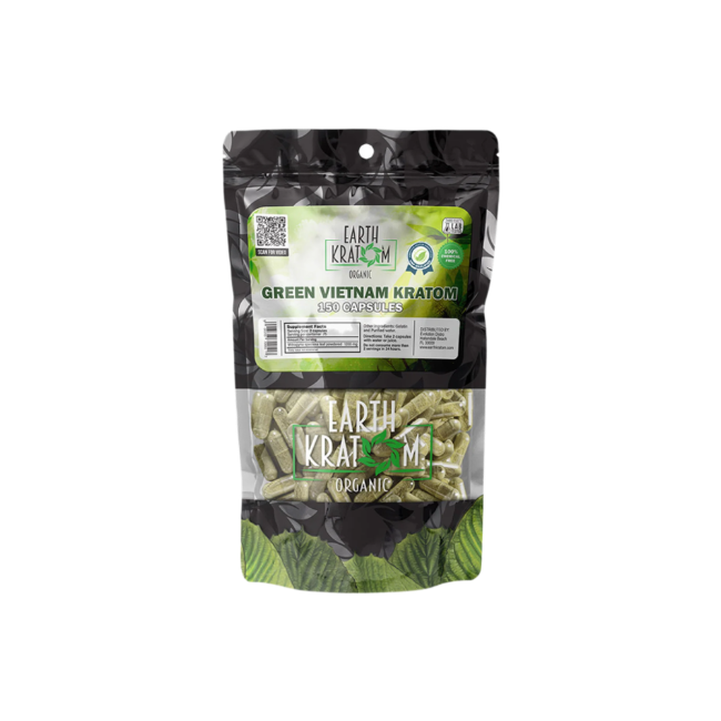 Earth Kratom Vietnam Green Vein Capsules