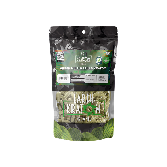 Earth Kratom Capsules 300ct - Hulu Green