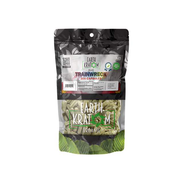 Earth Kratom Trainwreck Capsules 300ct