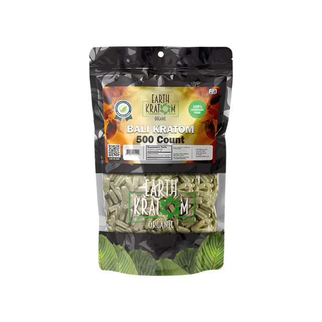 Earth Kratom Capsules 500ct - Bali