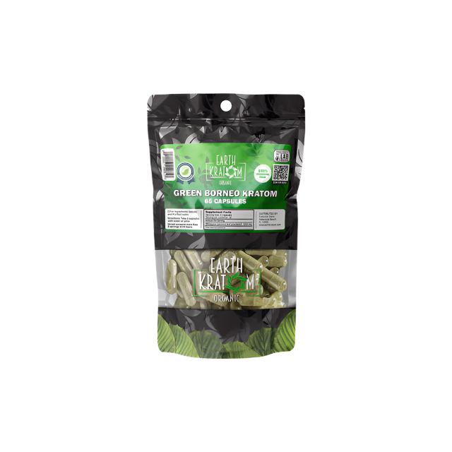 Earth Kratom Borneo Green Vein Capsules