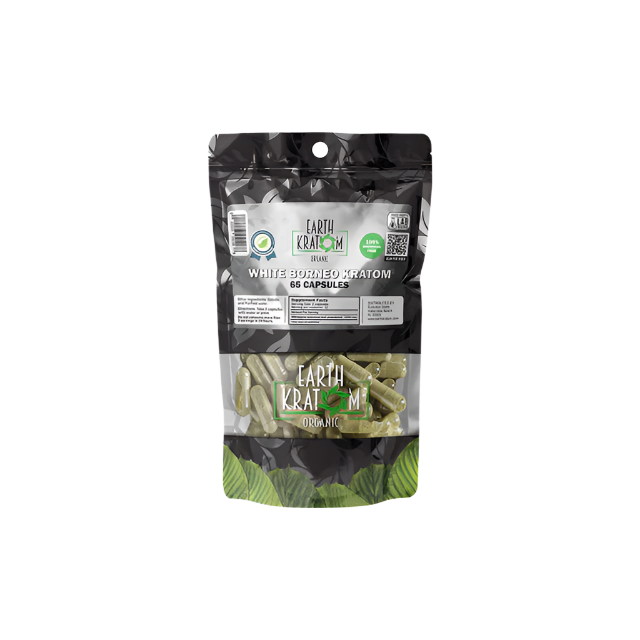 Earth Kratom Borneo White Vein Capsules