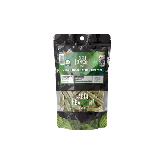 Earth Kratom Capsules 65ct - Hulu Green