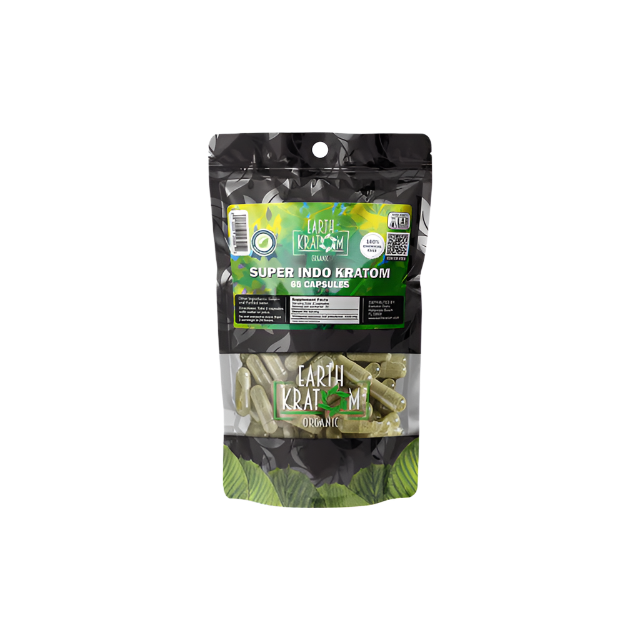 Earth Kratom Capsules - Indo Super Green