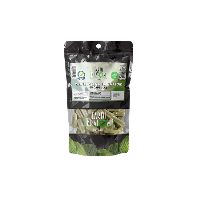 Earth Kratom Maeng Da White Vein Capsules