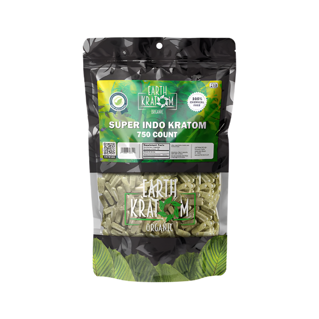 Earth Kratom Capsules - Indo Super Green