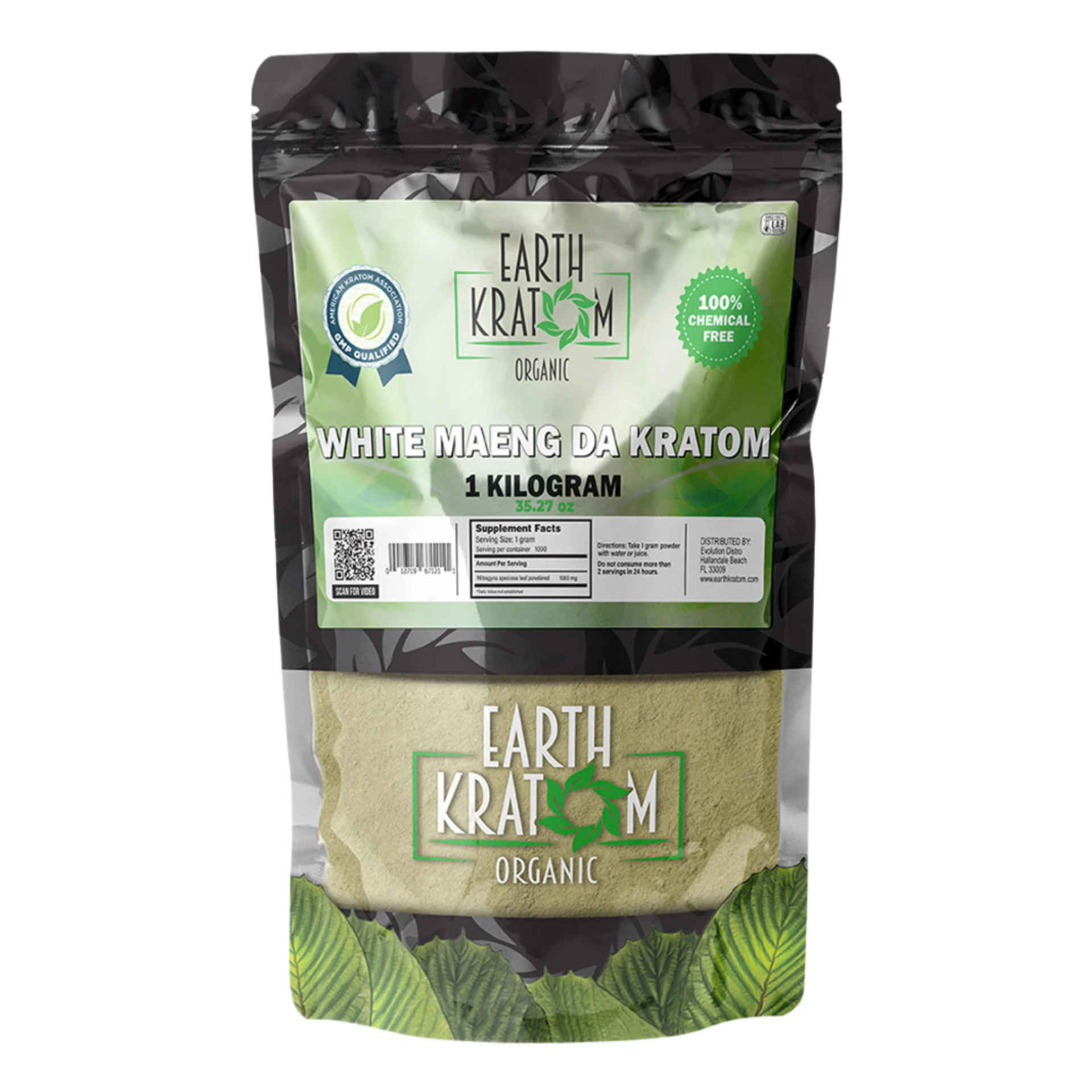 Earth Kratom Maeng Da White Vein Powder