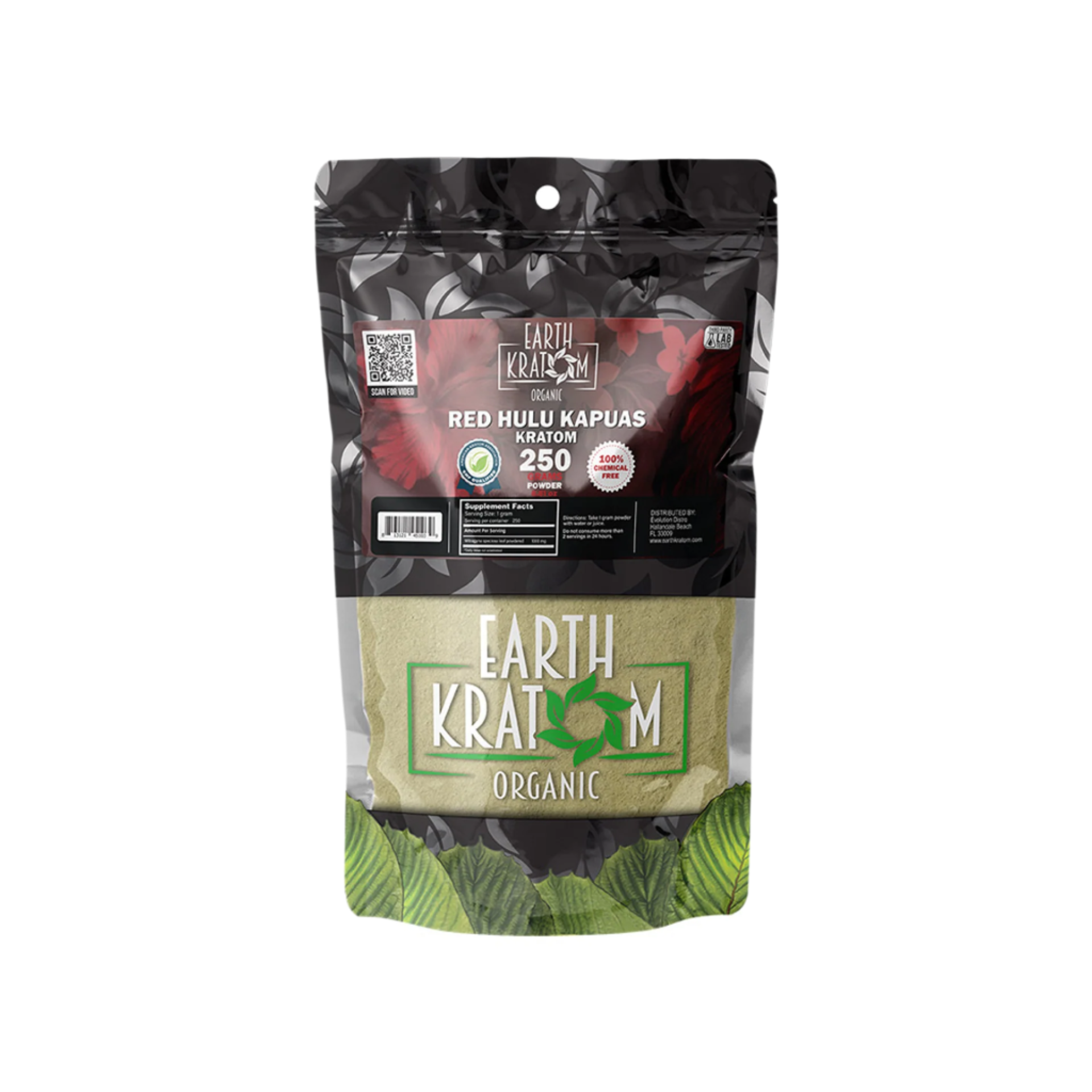 Hulu Red Vein Kratom Powder 250g