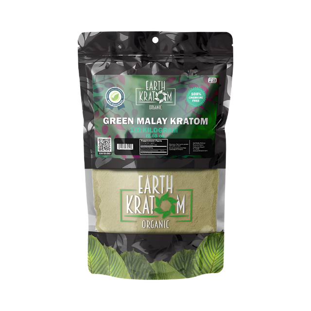 Earth Kratom Powder 500g - Malay Green Vein