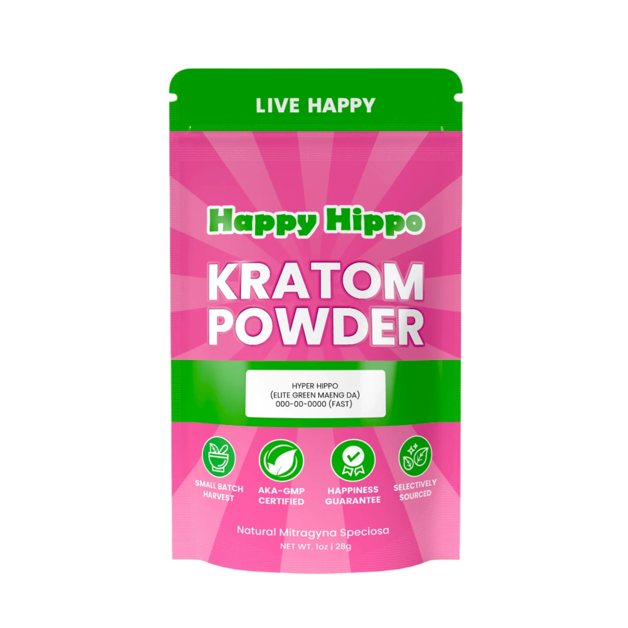 Happy Hippo Maeng Da Kratom Powder 4oz