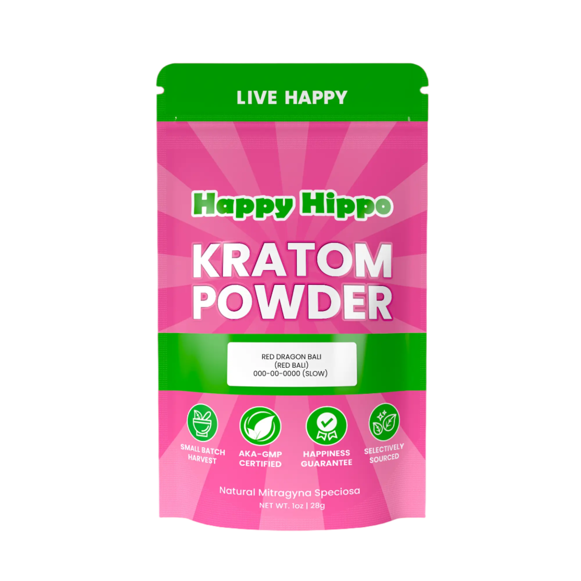 Happy Hippo Red Dragon Kratom Powder