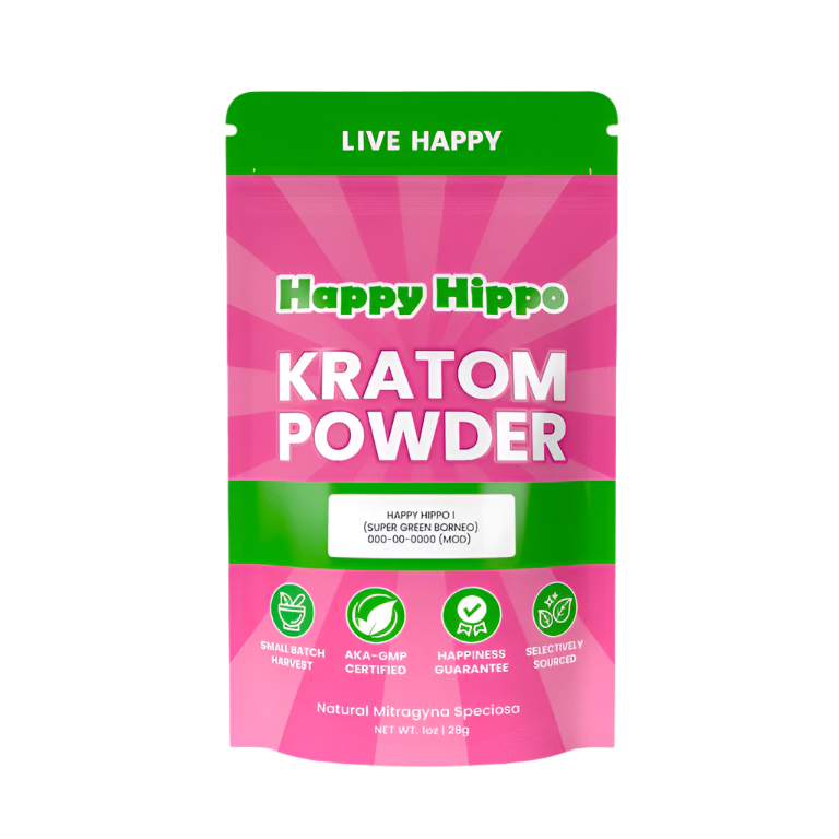 Happy Hippo Borneo Green Vein Kratom Powder