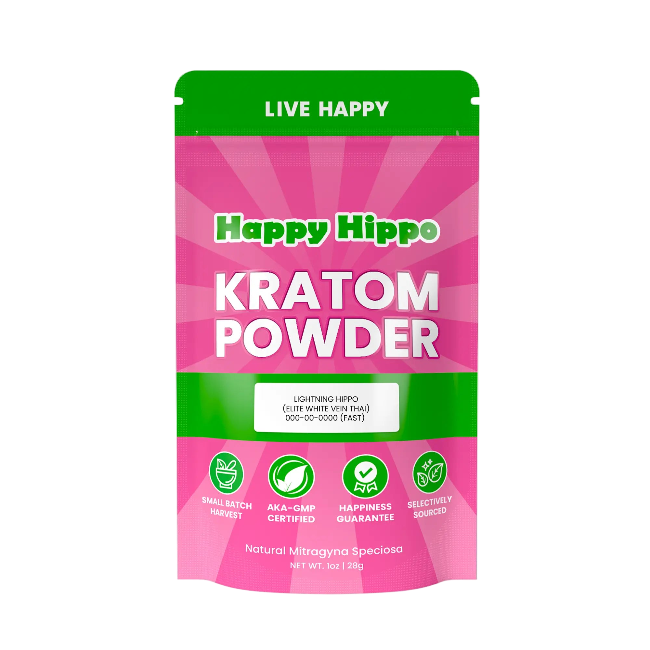 Happy Hippo Kratom Powder 500g - White Thai