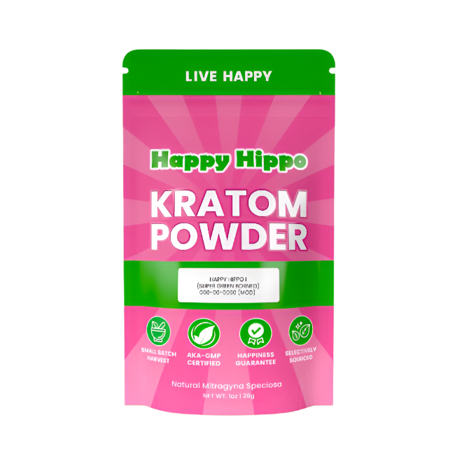 Happy Hippo Kratom Powder 500g - Super Green Vein