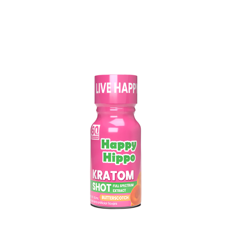 Happy Hippo Kratom Shot - Butterscotch Flavor