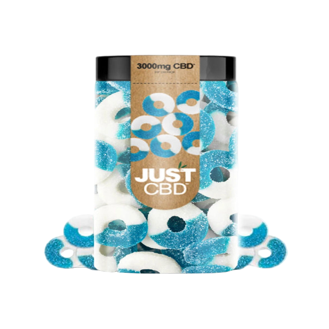 JUST CBD Blue Raspberry Gummies 3000mg