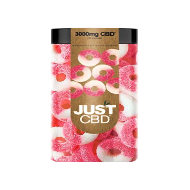 JUST CBD Gummies 3000mg Watermelon Rings