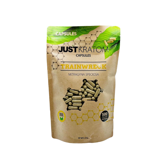 JUST Kratom Capsules 500ct Trainwreck Blend