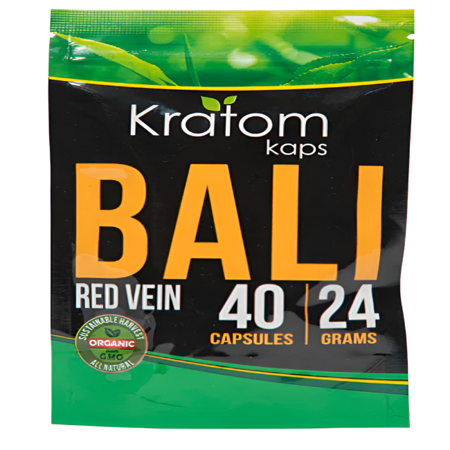Bali Red Vein Kratom Capsules - 40ct