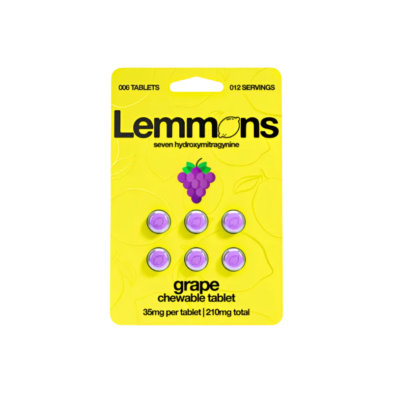 Lemmons 6ct Grape 7OH Chewable Tablets