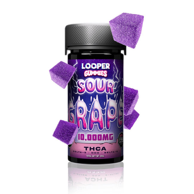 Looper THC-A Sour Grape Gummies 500mg
