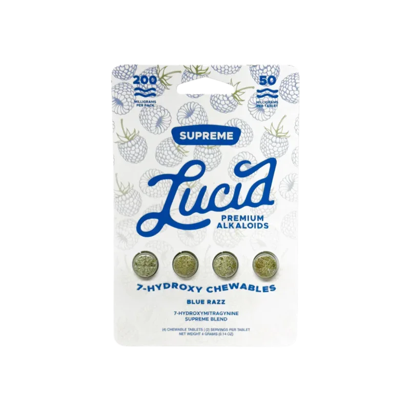Lucid Supreme Blue Razz 7-OH Chewables