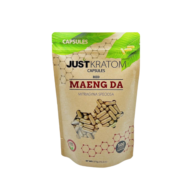 Maeng Da Red Vein Kratom Capsules - 500ct