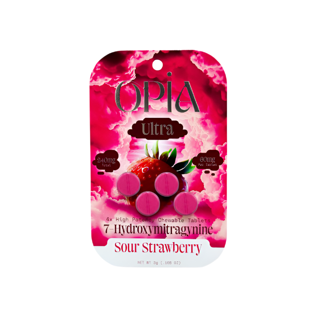 OPIA Sour Strawberry Chewable Tabs 60mg