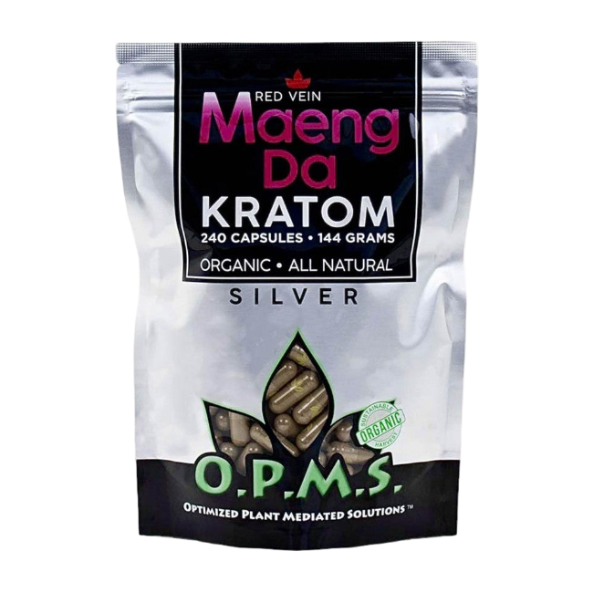 O.P.M.S. Silver Kratom Capsules 240ct