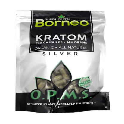 O.P.M.S. Borneo Super Green Kratom 240ct