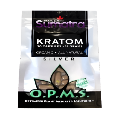 O.P.M.S. Silver Sumatra Red Vein Capsules