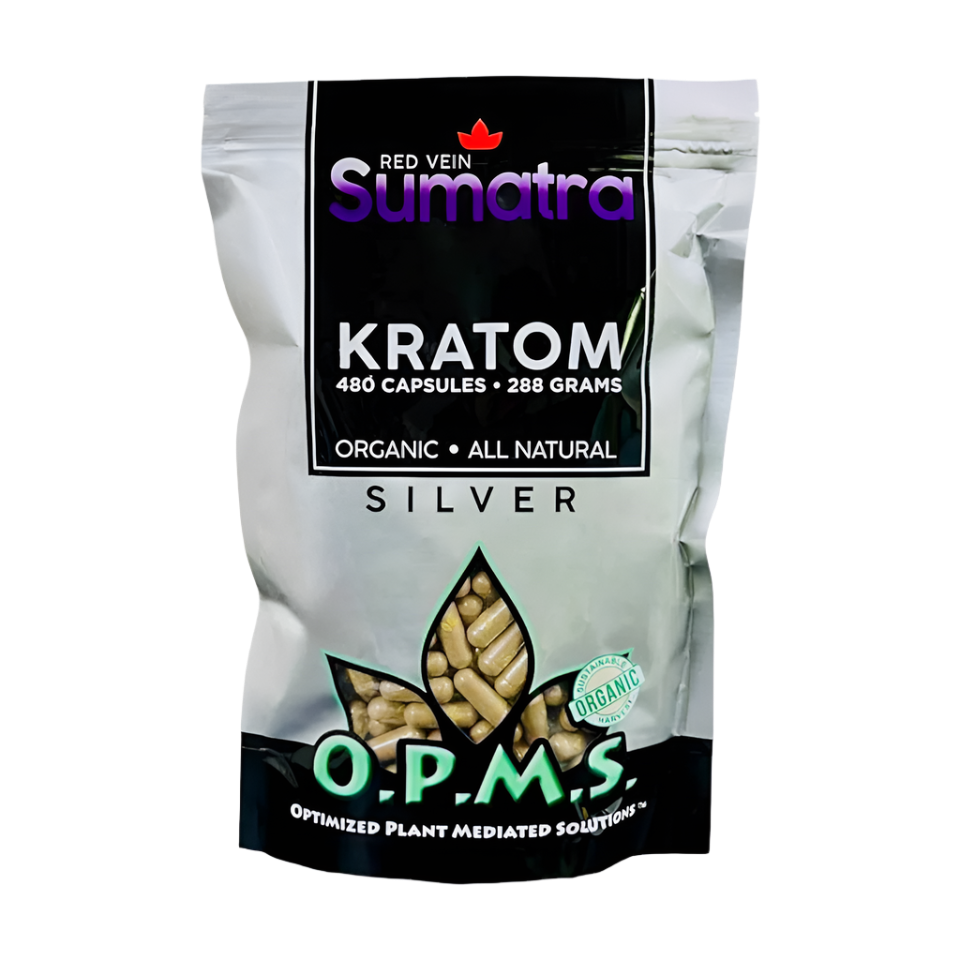 O.P.M.S. Silver Sumatra Red Kratom Capsules