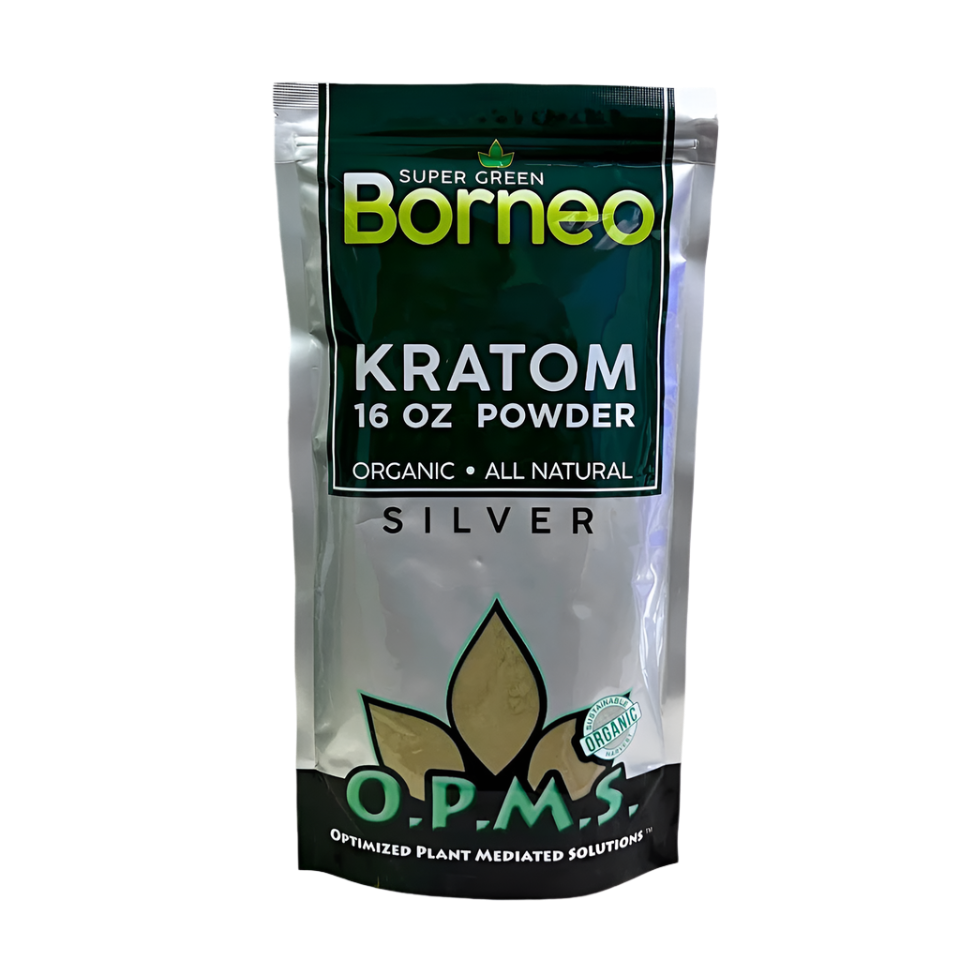 O.P.M.S. Silver Borneo Green Kratom Powder