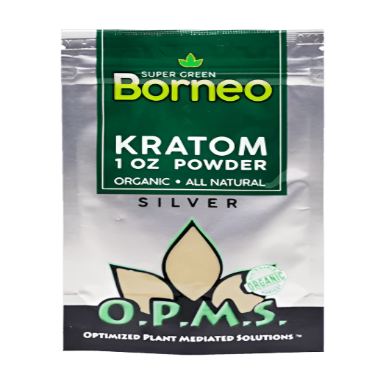 O.P.M.S. Silver Borneo Green Vein Kratom Powder