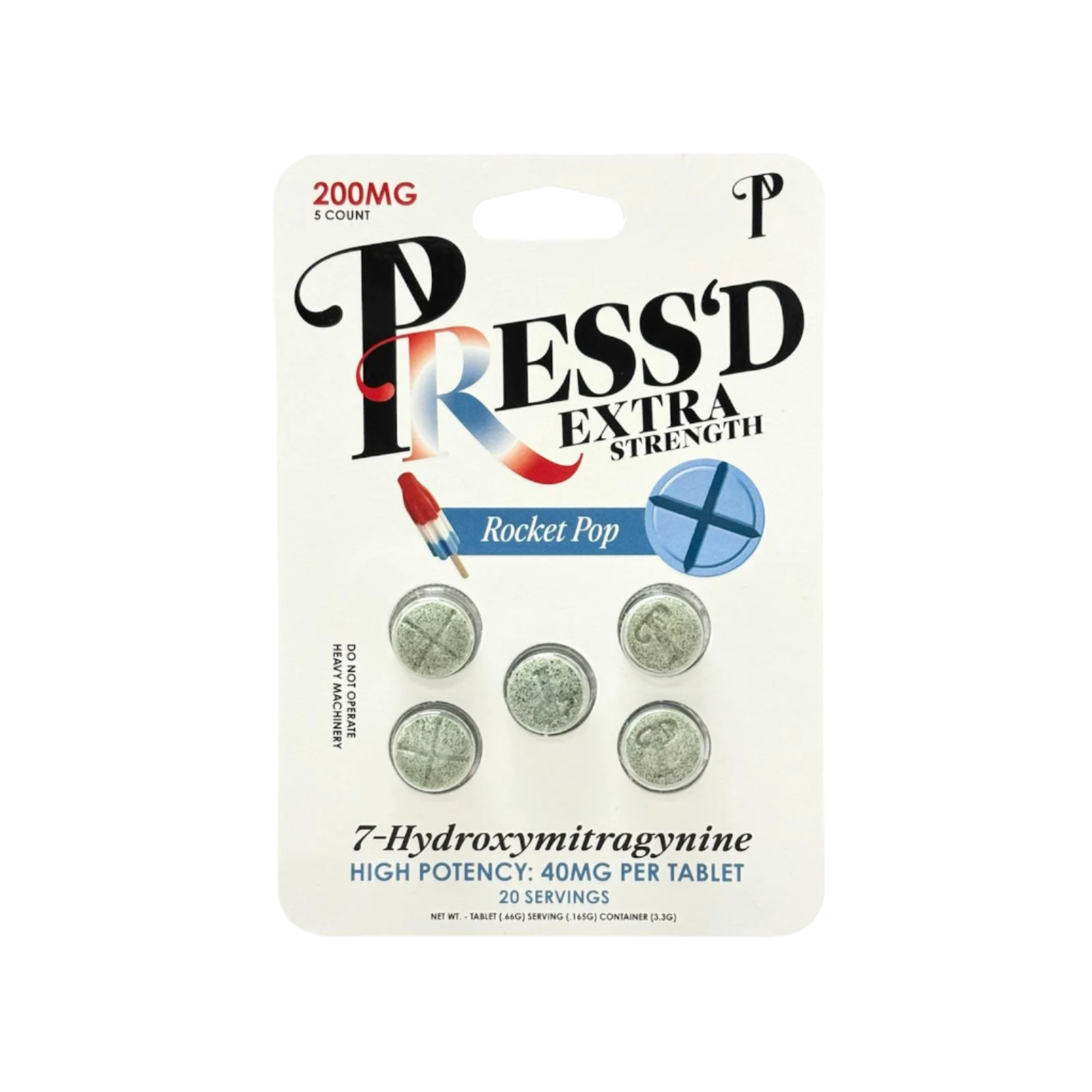 PRESS'D Rocket Pop Chewable 7OH Tabs