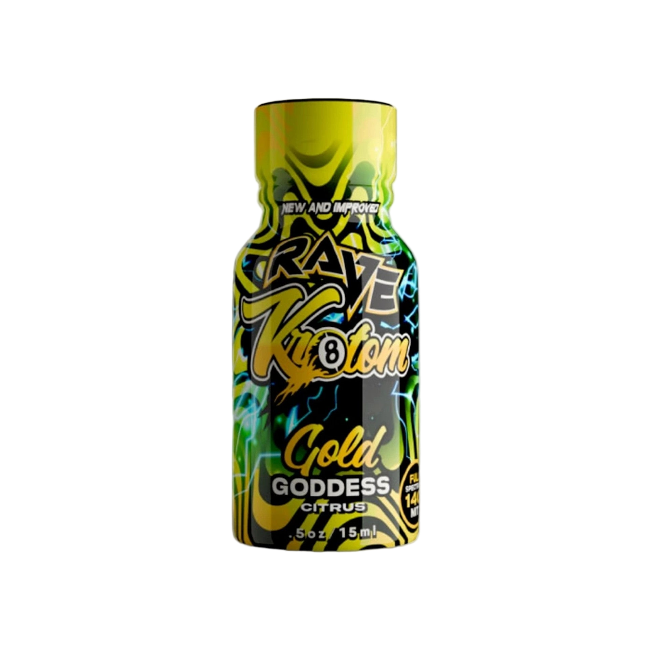 RAVE Kratom Gold Goddess Citrus Shot 0.5oz